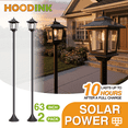 thumbnail image 1 of Outdoor Solar Post Lights, 2-Pack 63" Dusk to Dawn Solar Lamp Posts, Waterproof Floor Lamps, Warm White Pole Lights for Patio with Replaceable Bulb, 1 of 11