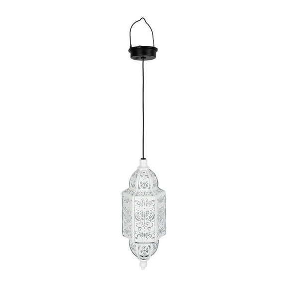 Outdoor Solar Powered Hexagonal Lanterns Garden And Courtyard Ambient Decorative Light Moroccan Hollow Projection Light Waterproof