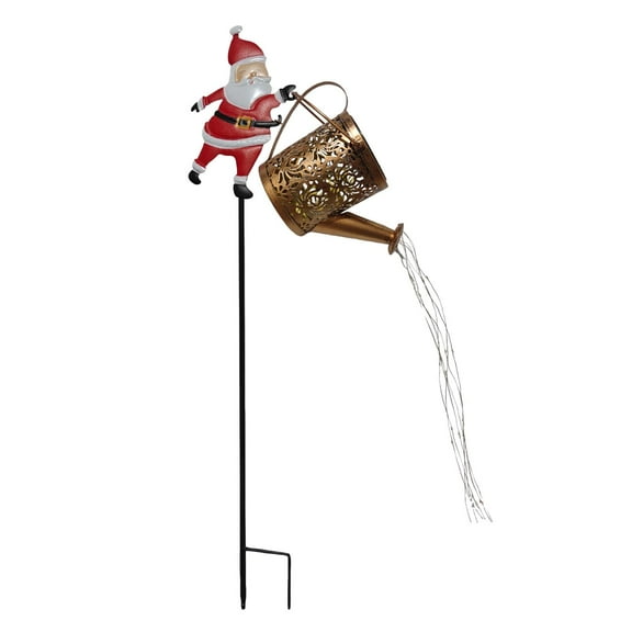 Outdoor Solar-Powered Sprinkler Light With Multi-Functional Illuminating & Irrigation Features, Santa Claus Design For Festive Ambiance, Perfect For Courtyards Lawns Paths And
