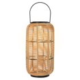 thumbnail image 1 of Outdoor Solar Rattan-Style Medium LED Lantern with Handle, 1 of 10
