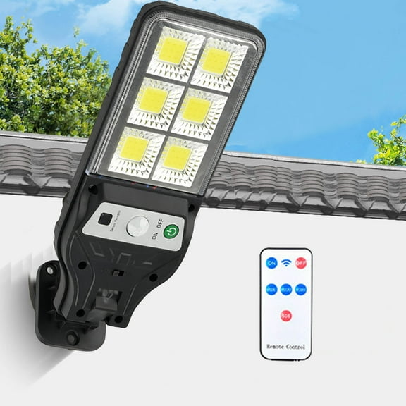 Outdoor Solar Remote Control Courtyard Light, Rvkxad Human Body Sensing LED Street Light, 90COB Motion Sensor Light with IP65 Waterproof Adjustable Bracket for Garden Patio Garage