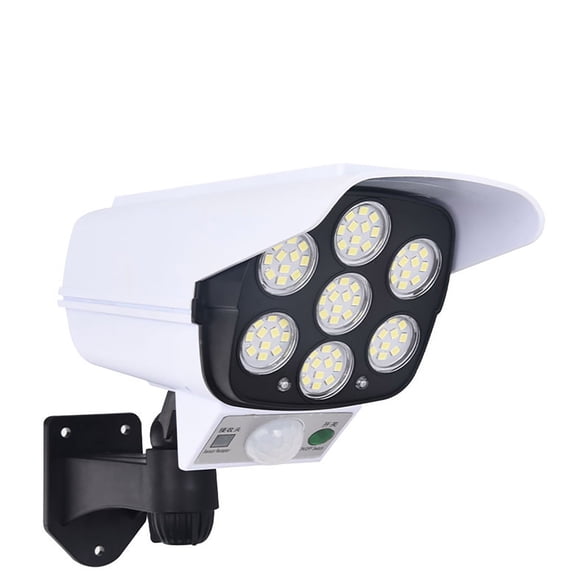 Outdoor Solar Sensor Wall Light ABS Surveillance Camera Strong Light with Remote Control for Outdoor
