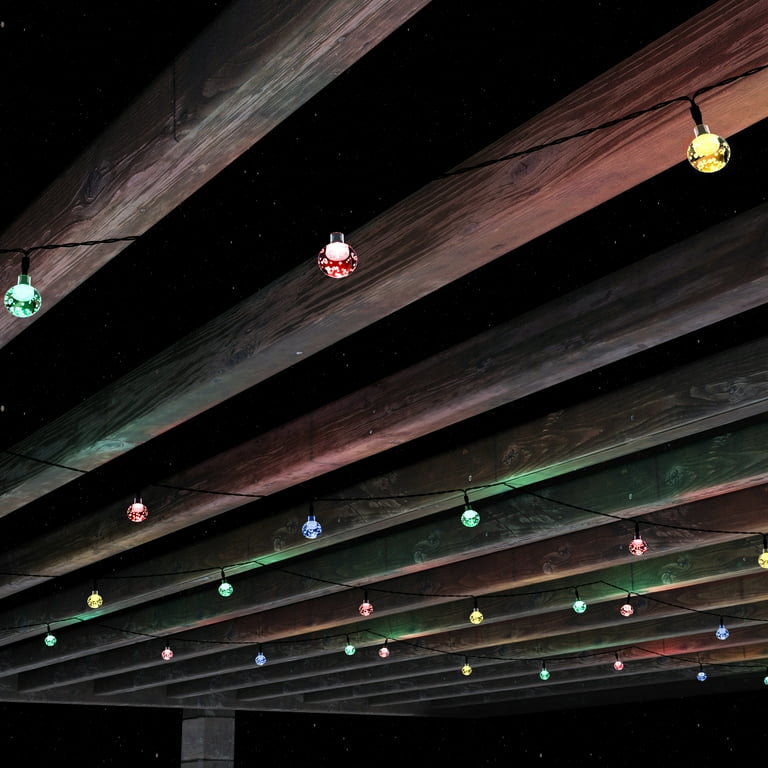Outdoor Solar Sting Lights- Solar Powered Round Globe Hanging Lighting with Multicolored Lights for Patio, Backyard, Garden, Events by Pure Garden Outdoor Solar Sting Lights- Solar Powered Round Globe Hanging Lighting with Multicolored Lights for Patio, Backyard, Garden, Events by Pure Garden