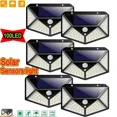 thumbnail image 1 of Outdoor Solar Street Light 100 Led Solar Wall Lamp PIR Motion Sensor Garden Fence Lights IP65 Waterproof Solar Porch Wall Lamp, 1 of 6