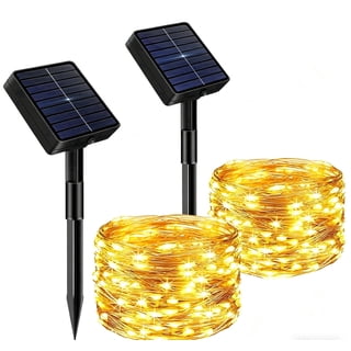Outdoor Solar String Lights, 5M Solar Outdoor Fairy Lights with 8 Lighting Modes, IP65 Waterproof Solar Lights for Tree, Yard, Balcony Decoration (Warm White)