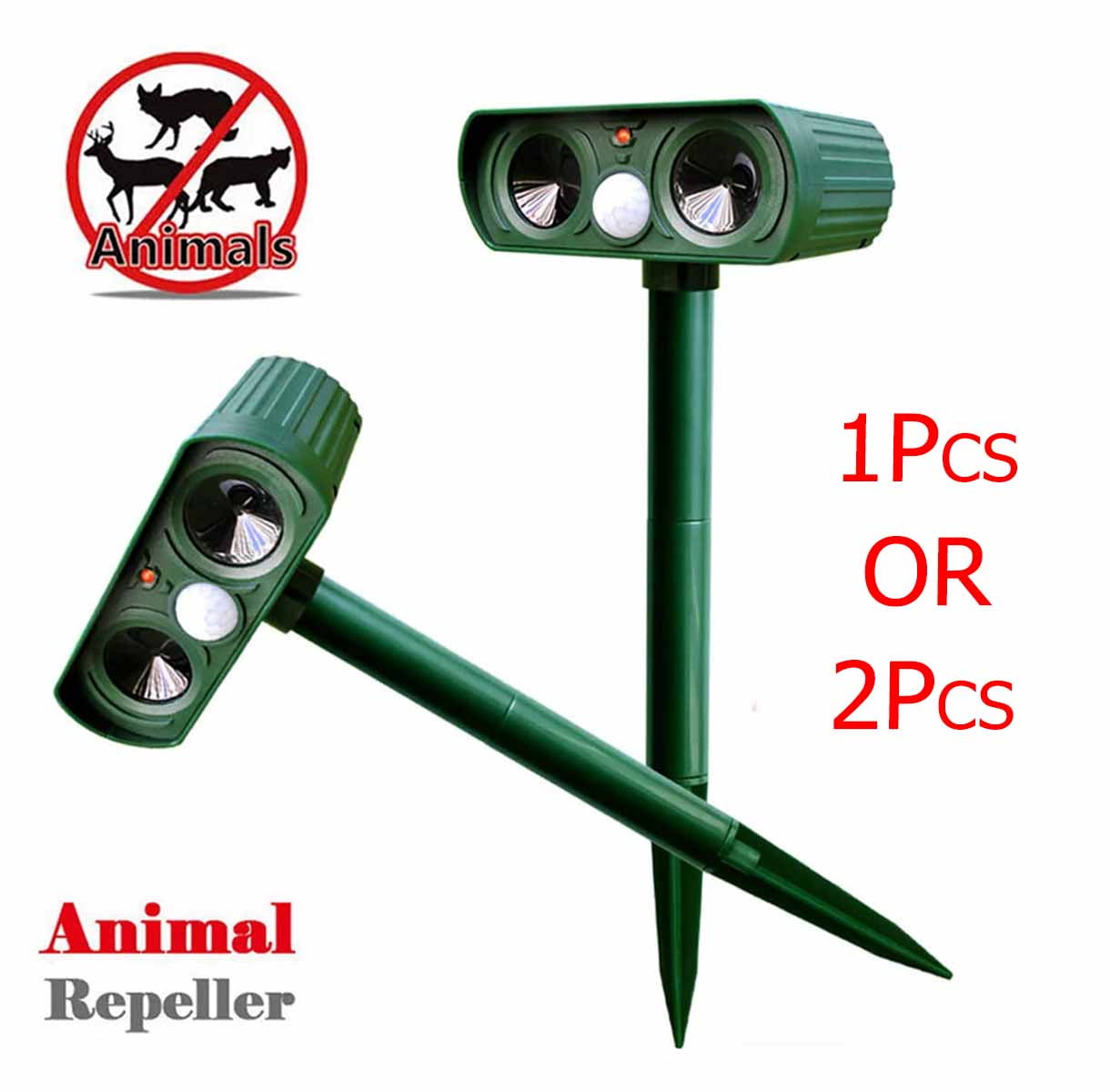 Outdoor Solar Ultrasonic Pest Repeller, Ultrasonic Animal Repellent