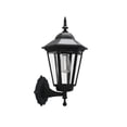 thumbnail image 1 of Outdoor Solar Wall Lamp with Clear Glass Panels and Motion, Black Vintage Wall Sconce for Front Porch Lighting, 1 of 5
