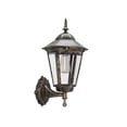 thumbnail image 1 of Outdoor Solar Wall Lantern with Vintage Metal and Glass Design, Antique Bronze Finish, for Front Porch and Garden, Single Piece Light Fixture, 1 of 5