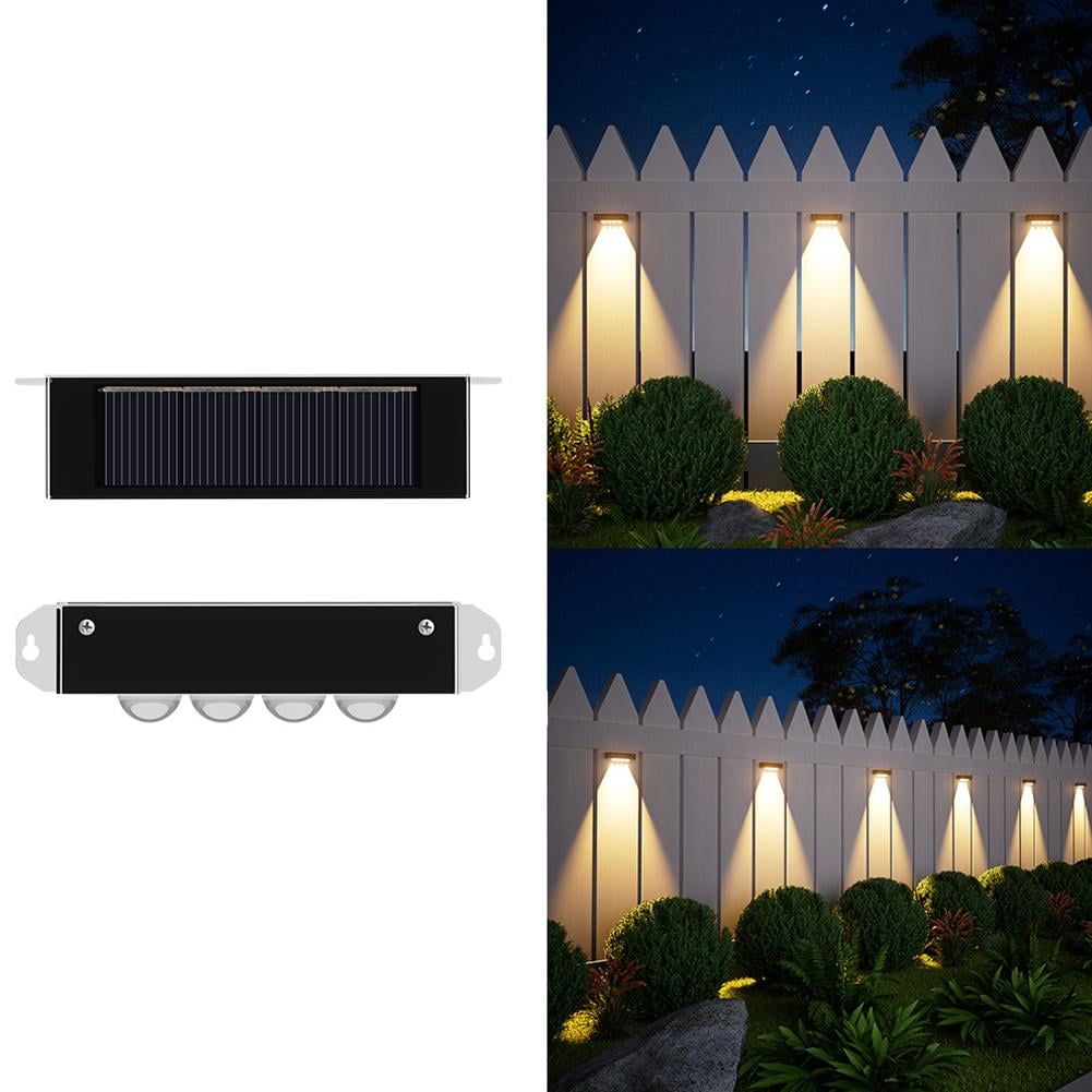 Outdoor Solar Wall Light, 2-in-1 White & Warm LED, Auto On at Night ...
