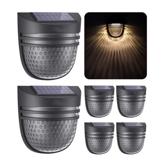 Outdoor Solar Wall Lights, Solar Fence Lights, Solar Garden Lights, Solar Lights, Day/Night Sensor, Solar Conversion Rate 20%, Outdoor for Garden, Path, Stairs, Patio, Pool
