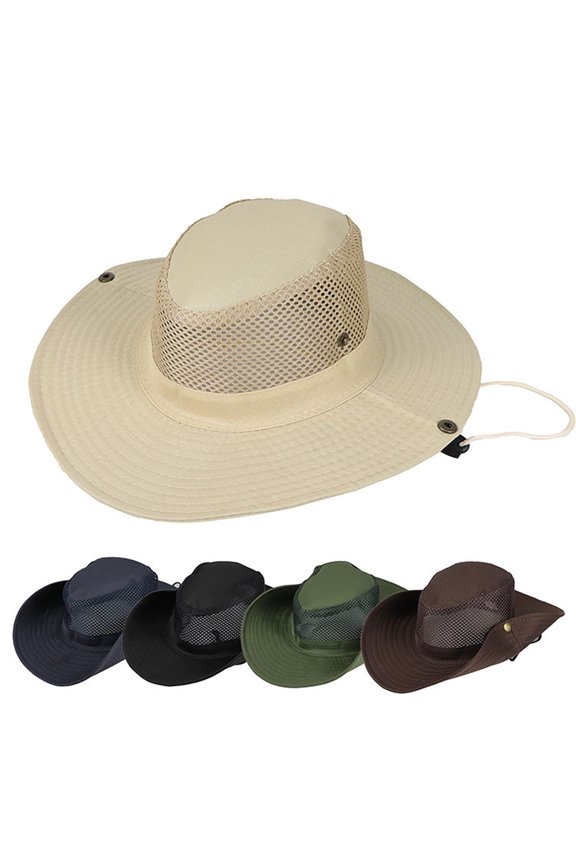 Outdoor Solid Color Cap, Fisherman Fishing Sun Visor Cap, Mountaineering Breathable Net Cap for Outdoor Activities