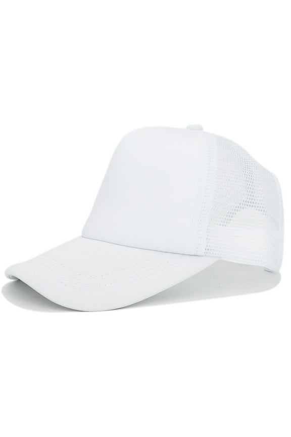 Outdoor Solid Color Light Plate Embroidery for Men and Women Sun Truck Driver Hat Net Hat Visors Women's Baseball Caps