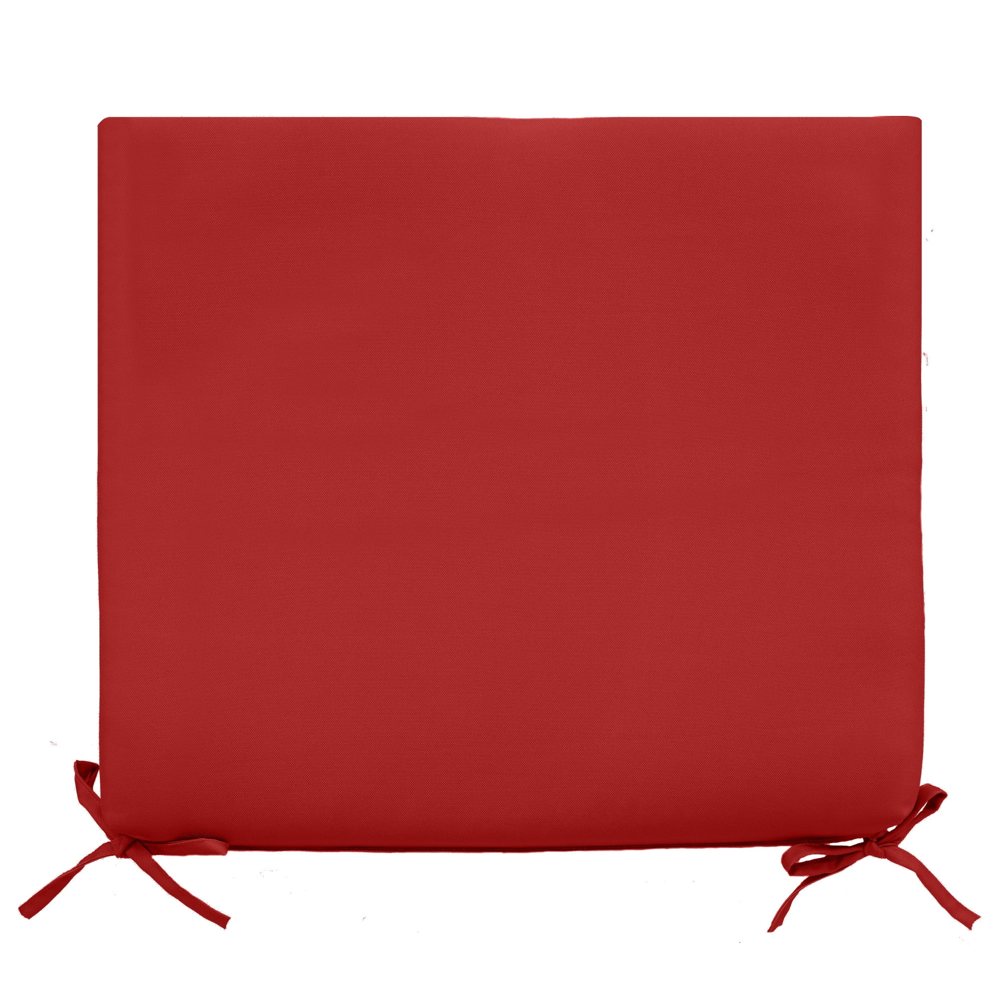 Outdoor Solid Olefin Textured Arm Chair Cushion 18 x 19 in Red