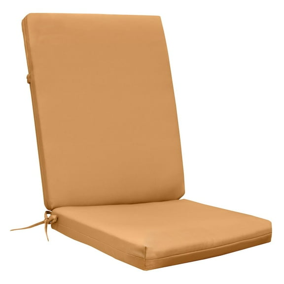 Outdoor Decor by Commonwealth Outdoor Solid Olefin Textured High Back Cushion 20 x 45 in Mustard
