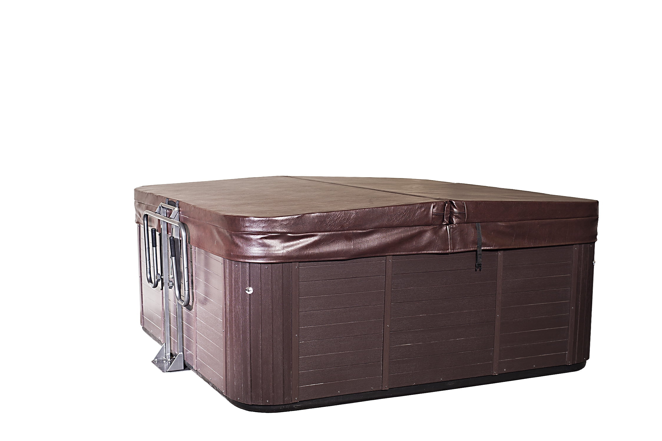 Outdoor Solutions Inc. Cover Captain® Hot Tub Lifter, Heavy-Duty Spa Cover Lift with Hydraulic Assist, Fits Swim Spas & Hot Tubs 6' - 8' Wide, Adjustable Height 26" - 39", Under-Mount Cover Lifter