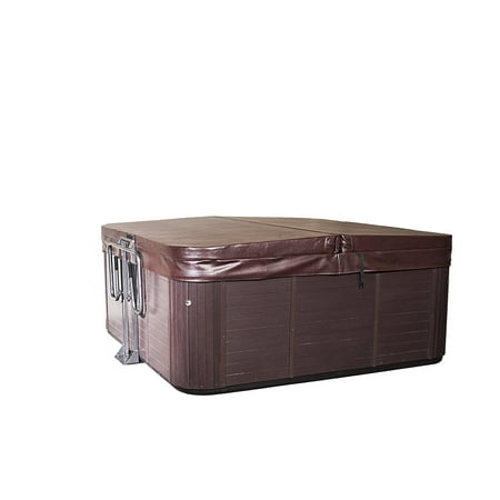Outdoor Solutions Inc. Cover Captain® Hot Tub Lifter, Heavy-Duty Spa Cover Lift with Hydraulic Assist, Fits Swim Spas & Hot Tubs 6' - 8' Wide, Adjustable Height 26" - 39", Under-Mount Cover Lifter