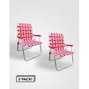 Outdoor Spectator (2-Pack) Classic Aluminum Webbed Folding Lawn / Camp Chair