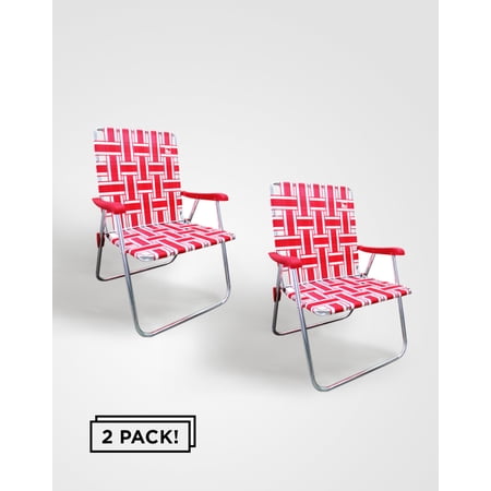 Outdoor Spectator (2-Pack) Classic Aluminum Webbed Folding Lawn / Camp Chair