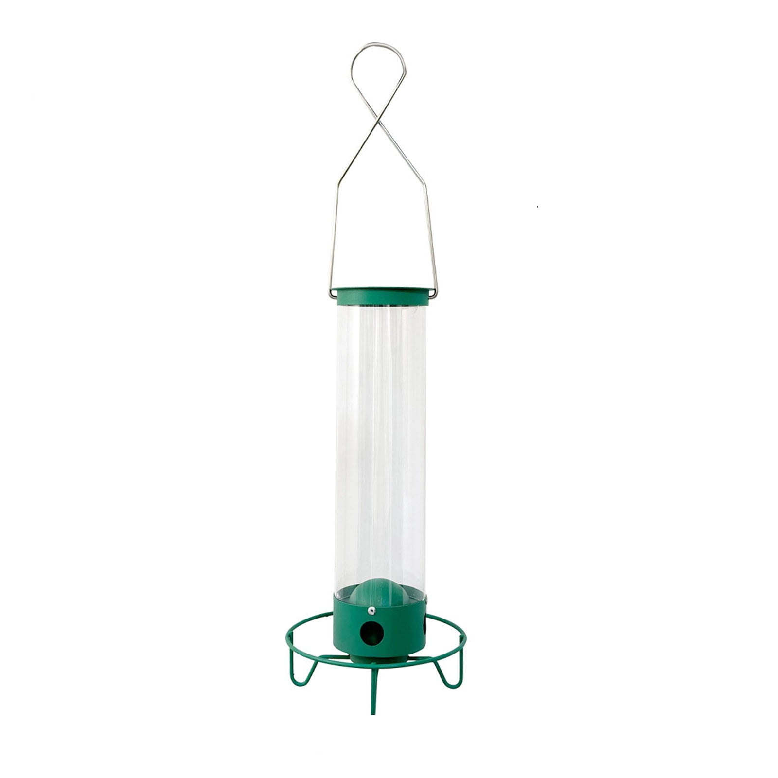 Outdoor Spinning Squirrel Proof Bird Feede, Spinning Squirrel Feeder, Hanging Rotatable Metal Bottom, Seed Holder for Garden Balcony Lawn