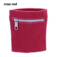 thumbnail image 1 of Outdoor Sport Wrist Protection Running Travel Sports Bag Wrist Purse Bag With Zipper Sports Wristband ROSE RED, 1 of 8