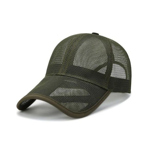Outdoor Sports Fashion Adjustable Full Mesh Hats Summer Sunscreen Hats Sun Protection Caps Baseball Cap ARMY GREEN