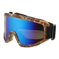 Outdoor Sports Goggles Windproof Sand Protection Ski Cycling Glasses for Men Women - Anti Collision Design Universal Fit Face Shield(B)