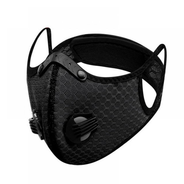 Outdoor Sports Half Face Cover With Replacement Washable Reusable Bandanas, Activated Carbon Filter Breathable Riding Adjustable Windproof Dust Mask for Running Motorcycle Cycling Skiing