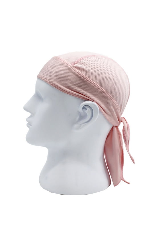 Outdoor Sports Headscarf Pirate Hat Sweat Wicking Moisture Absorbing Breathable Quick Drying Headgear Cycling Ice Silk Cap,Thermal Hat for Biking & Fishing Pink