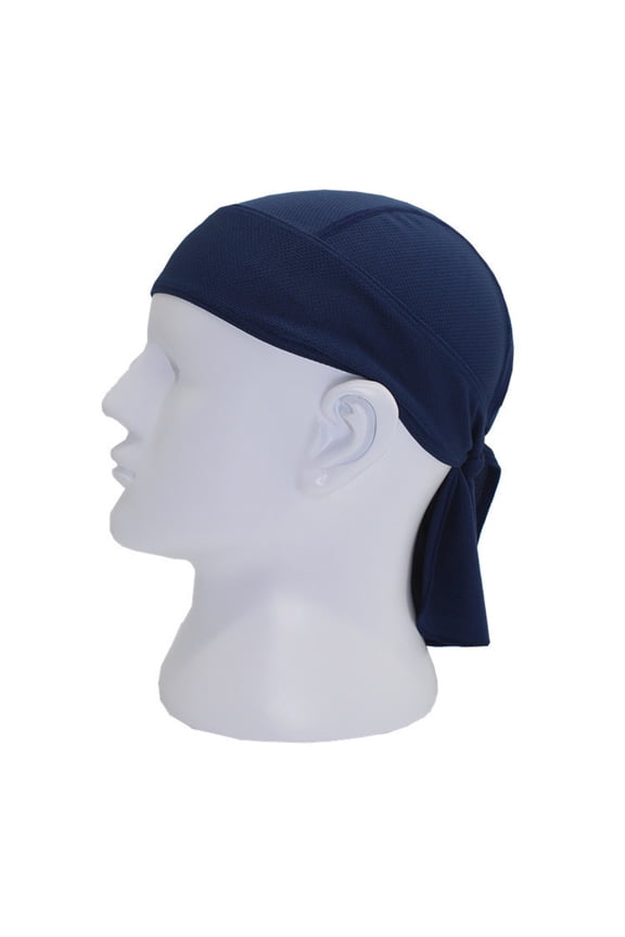 Outdoor Sports Headscarf Pirate Hat Sweat Wicking Moisture Absorbing Breathable Quick Drying Headgear Cycling Ice Silk Cap,Thermal Hat for Biking & Fishing Navy