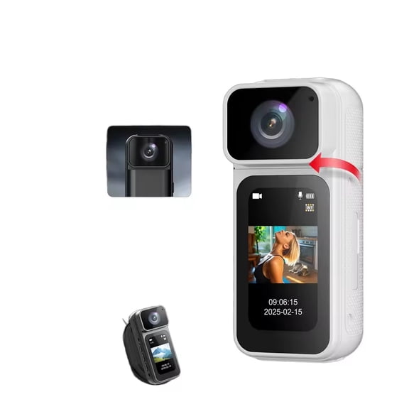 Outdoor Sports Mini Thumb Camera Recorder, HD CMOS Imaging Magnetic Portable Cam for Fishing Riding Daily Recording
