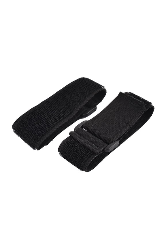 Outdoor Sports Nylon Elastic Backpack Hook Loop Tie Strap Black 3.8 x 30cm 2Pcs