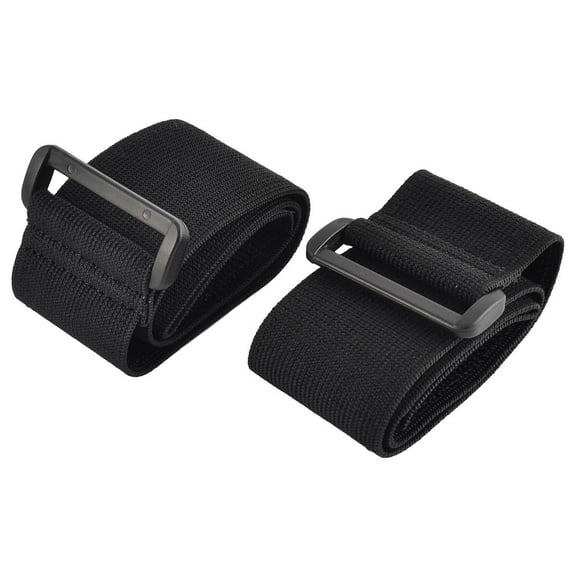 Outdoor Sports Nylon Elastic Backpack Hook Loop Tie Strap Black 5 x 50cm 2pcs