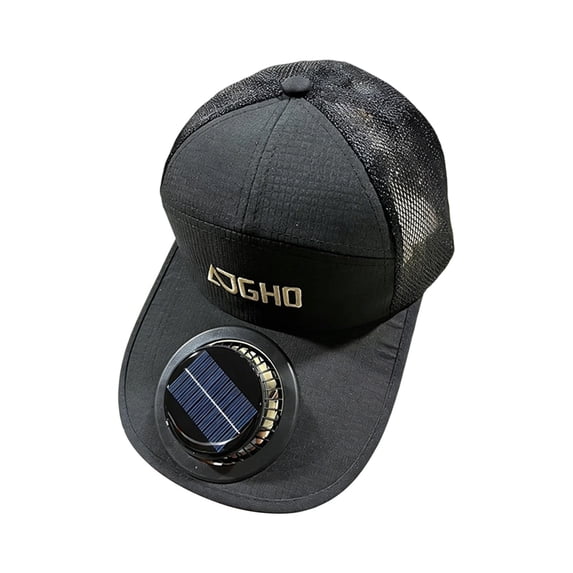 Outdoor Sports Solar Powered Ventilated Cap With Extended Brim Lightweight Mesh Hat for Use