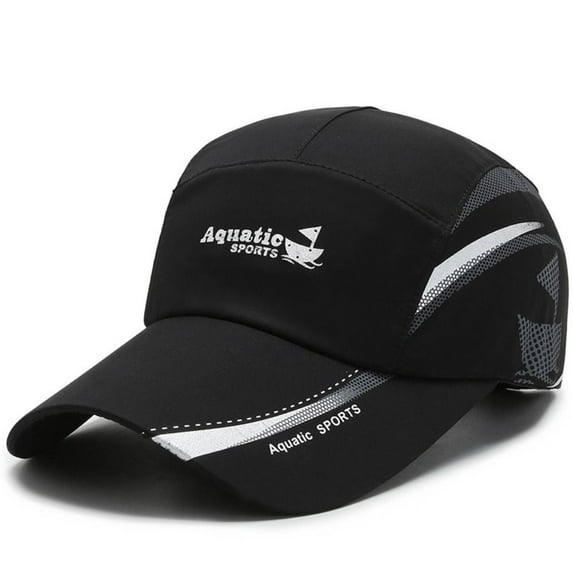 Outdoor Sports Summer Adjustable Baseball Hats Qucik Dry Baseball Caps Golf Fishing Cap Sunscreen Hats BLACK