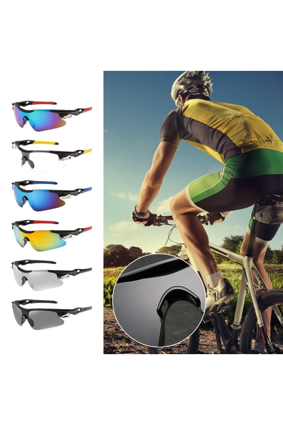 Outdoor Sports Sunglasses | Cycling Glasses Windproof UV Protection | Bike Goggles Sunshade | Unisex Multifunctional Eyewear | 1x Cycling Glasses Included