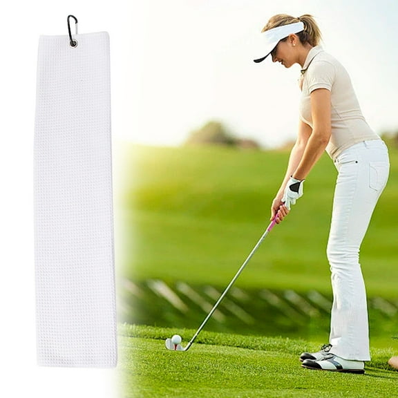 Outdoor Sports Towel With Hook, Portable Golf Towel Towel - 1 * Golf Towel, Cotton