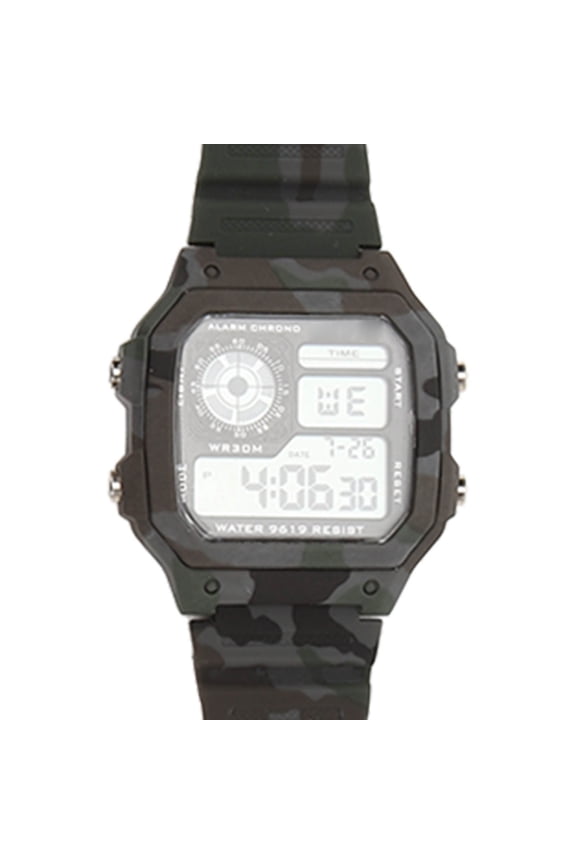Outdoor Sports Watch Digital Watch Multi Function, Fashion Square Luminous Outdoor Sports Chronograph Watch, for Men, Student, with Alarm, 12/24 Hour System, WR30M Domestic , Week Date Display