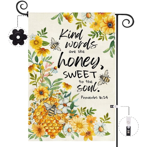 Outdoor Spring Summer Garden Flag 12.5x18 Double Sided Burlap Sunflowers Cardinal Floral Welcome Yard Outside Decoration