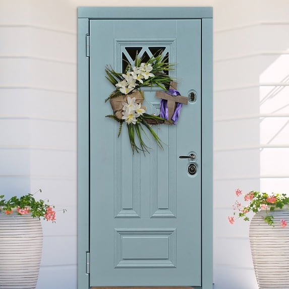 Outdoor Spring Wreath Easter Home Decor, Easter Wreath Spring Front Door Decor, Vintage Wreaths Decor Window Wall Hanging Decor