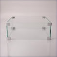 thumbnail image 1 of Outdoor Square Fire Table Glass Wind Guard | Protector de Viento | Modern for Patio Backyard Gatherings | Clear, 1 of 5