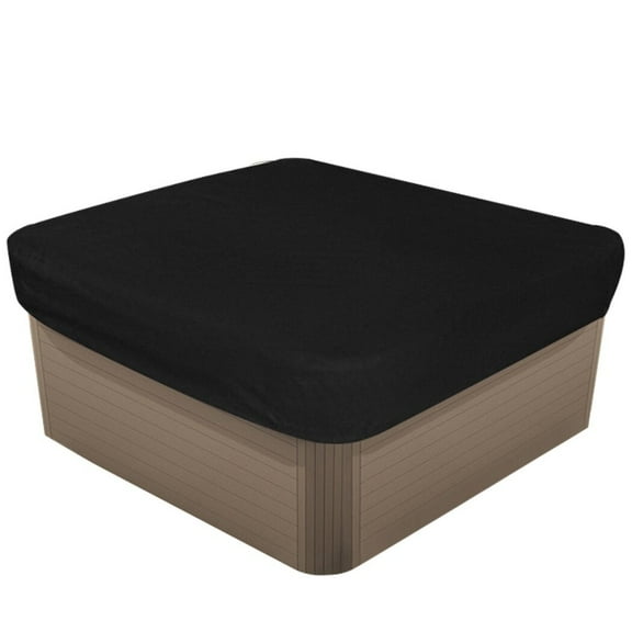 Outdoor Square Hot Tub Cover, Waterproof SPA Sun-resistant Silver Coating Lining Cover Protector, Dust-resistant Oxford Cloth Canopy(90.9 x 90.9 x 11.8 Inches)