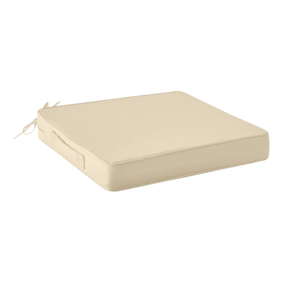 Outdoor Square Seat Cushion with Handle, Waterproof Garden Chair Pad, Thickened Non Slip Cushion for Patio, Removable Washable Cover, 43X41X5Cm, Seat Cushion *1