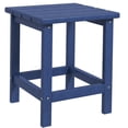thumbnail image 1 of Outdoor Square Side Table, 15 Inch Blue End Table for Patio Furniture, Recycled HDPE Balcony Table for Porch, 1 of 9