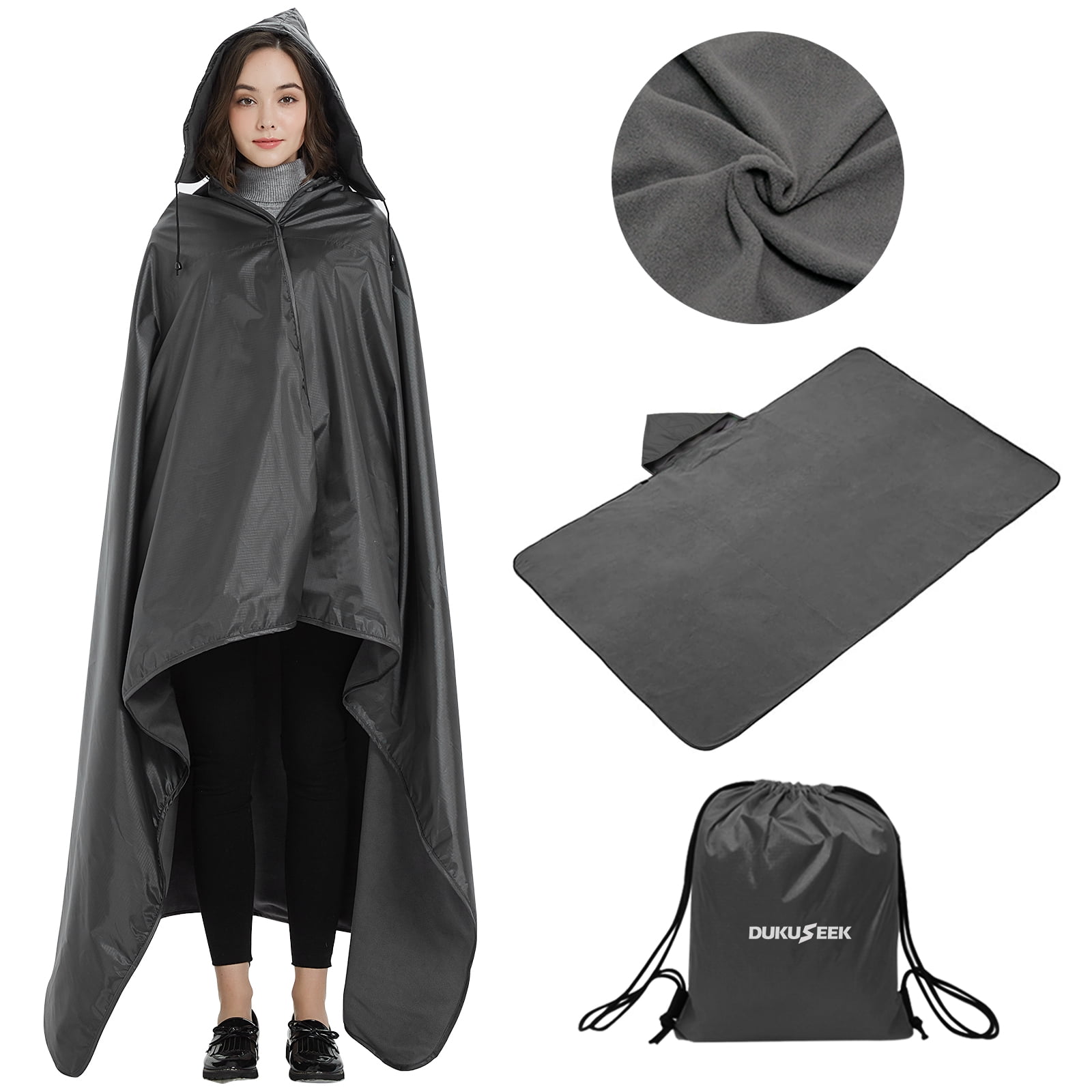 Versatile Hooded Poncho Blanket for Outdoor Adventures