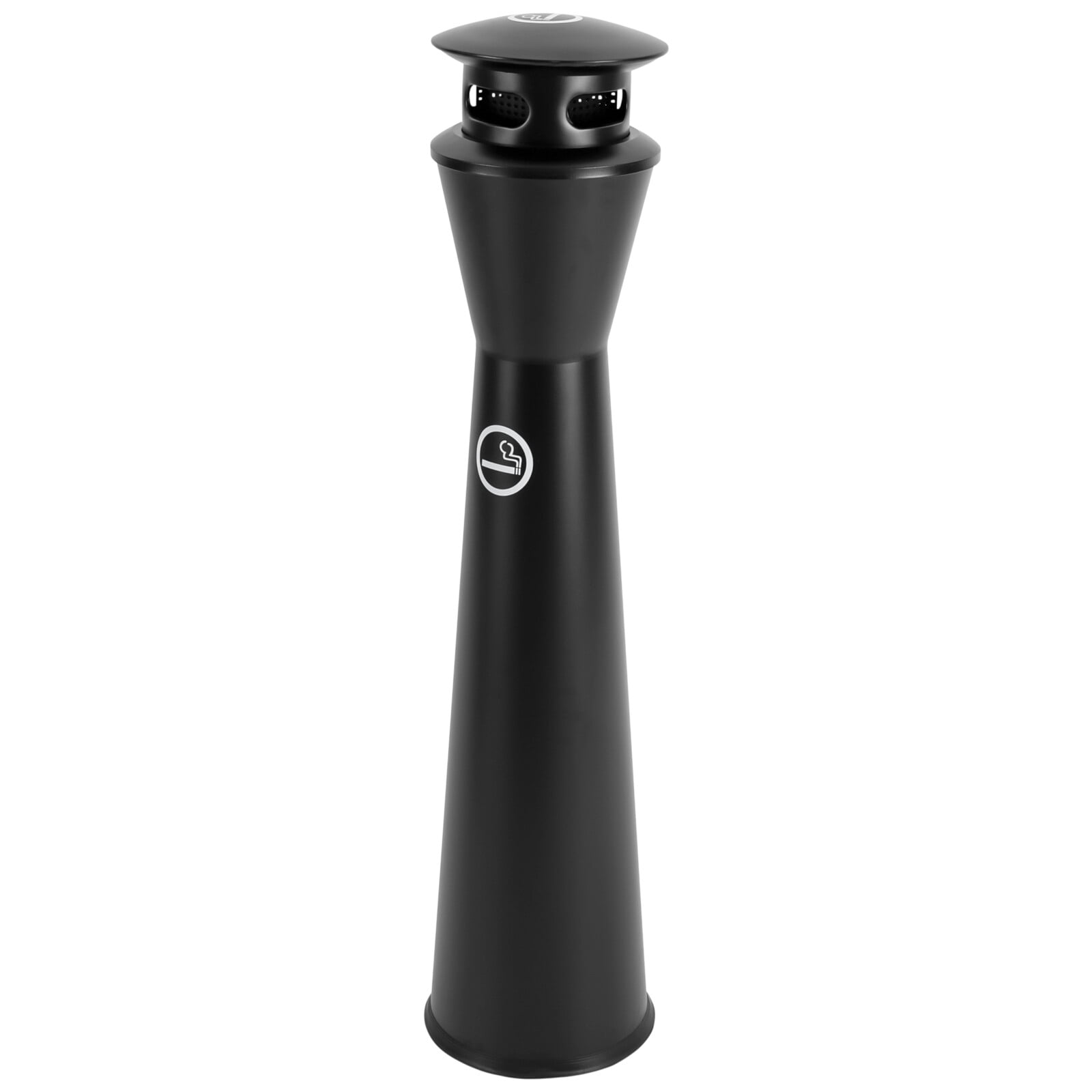 Outdoor Stainless Steel Ashtray, Floor-standing Cigarette End Ashtray  43.3in Height Trash Can, Cigarette End Collector with Inner Barrel,  Removable Bucket Collector Cigarette Butt Receptacle(Black)