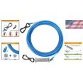 Outdoor Stainless Steel Dog TieOut Cable with Spring Swivel 10 ft