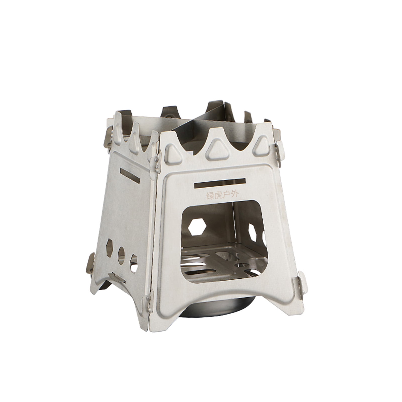 Outdoor Stainless Steel Fire Stove Portable Foldable Multifunctional Stove Charcoal Wood Fire Stove Easy To Store Suitable For Camping And Outdoor Travel