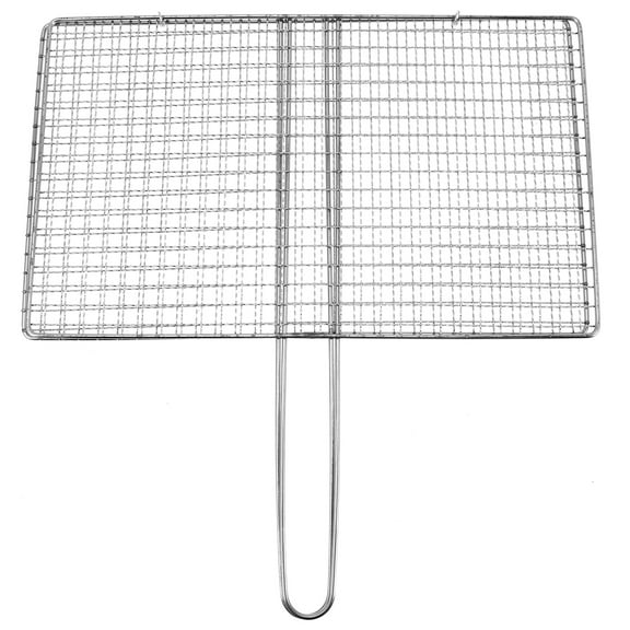 Outdoor Stainless Steel Fish Grill Basket Metal Barbecue Net Grilled Fish Tool BBQ Fish Grill Basket