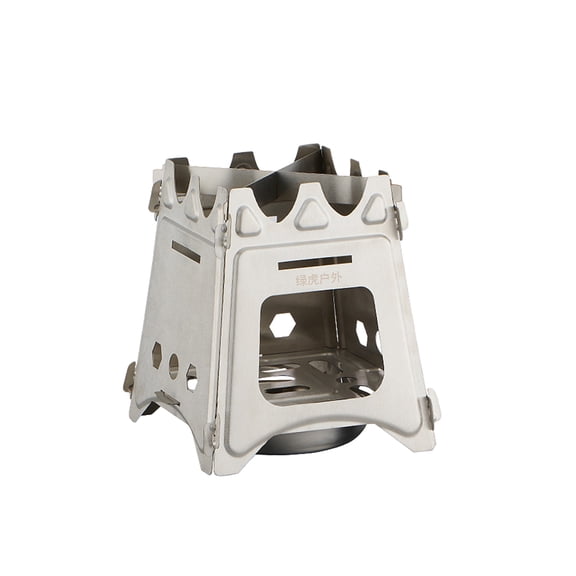 Outdoor Stainless Steel Foldable Fire Stove, Portable Charcoal & Wood Stove for Camping, Hiking & Travel