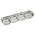 thumbnail image 1 of Outdoor Stainless Steel Tray Compartment Dish Dipping Bowl Portable And Practical Camping Tableware, 1 of 4